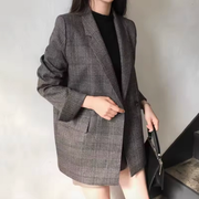 Blazer Cuadros Algodón Estilo British