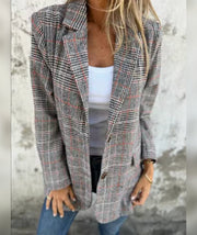Chaqueta de cuadros elegante – Arlena