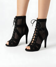 Botines de tacón alto de gamuza – Serena