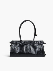 Bolso Suave con Detalle de Cinturón Estilo Vintage