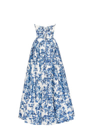 Vestido Maxi Strapless Ethereal Blossom Romántico