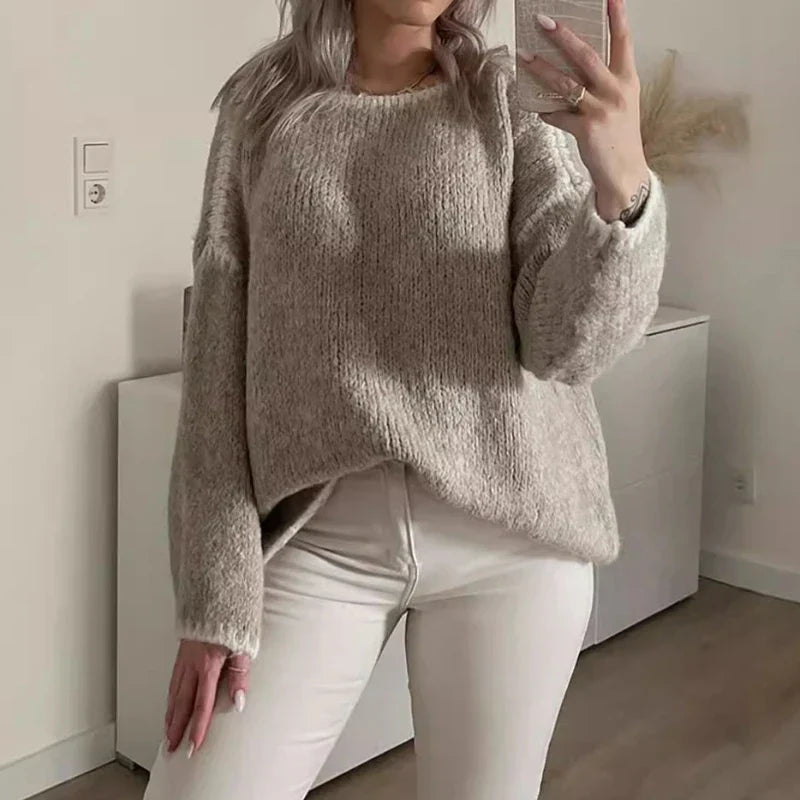Jersey de punto con mangas abullonadas – Eloise