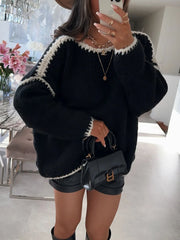 Jersey de punto con mangas abullonadas – Eloise