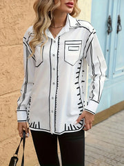 Camisa oversize estampada – Lunexa